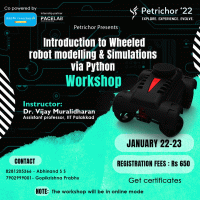 Wheeled Robot Modeling and Simulation in Python Petrichor 2022 Workshop Poster